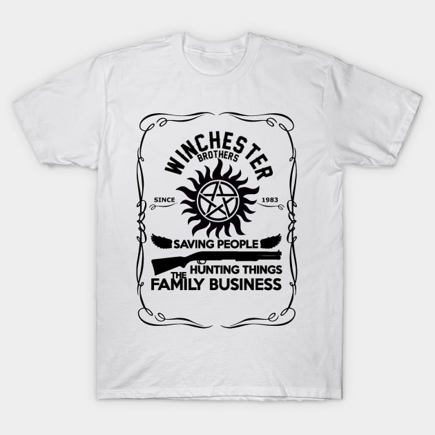 Supernatural Winchester Family Business T-Shirt by Techno4War